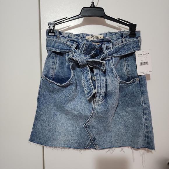 Free People Dresses & Skirts - Free People Indigo Mini Skirt Size 25